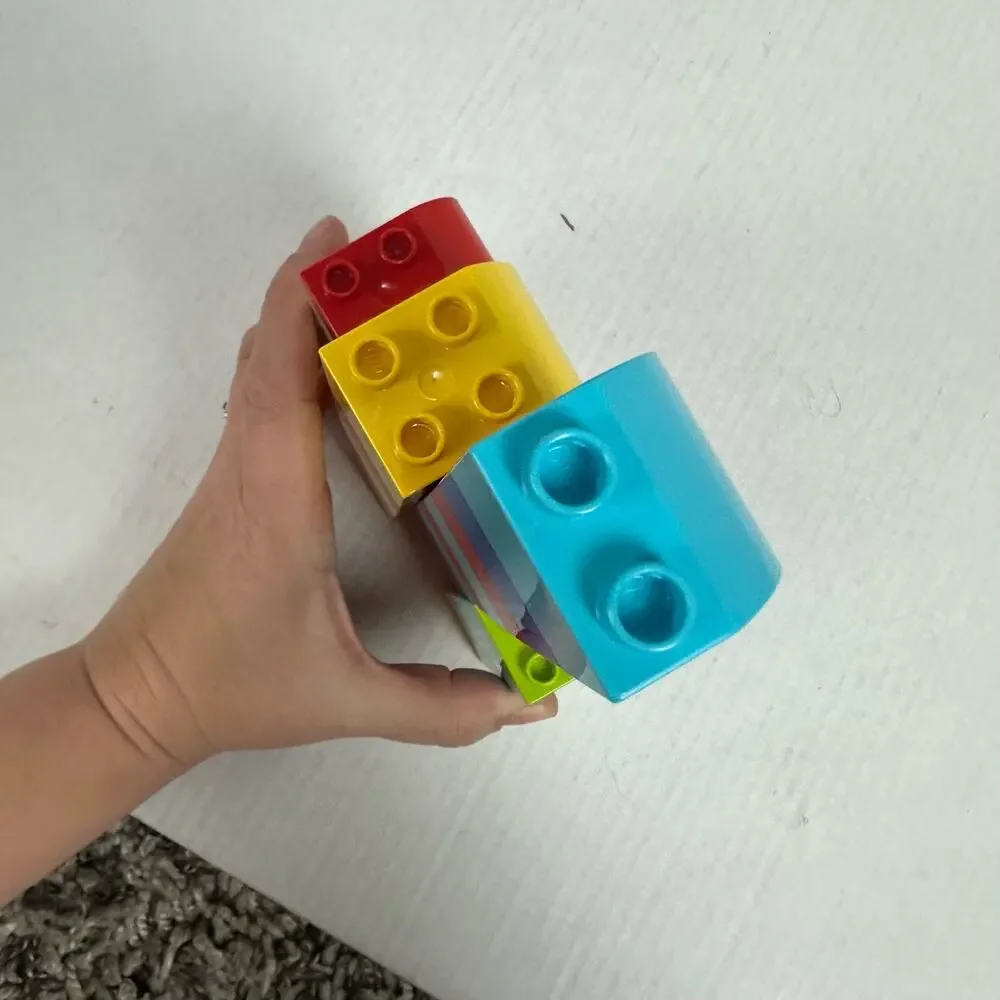 Duplos Lot of 26 Curved Top Slope Blocks Bricks Assorted Sizes Colors